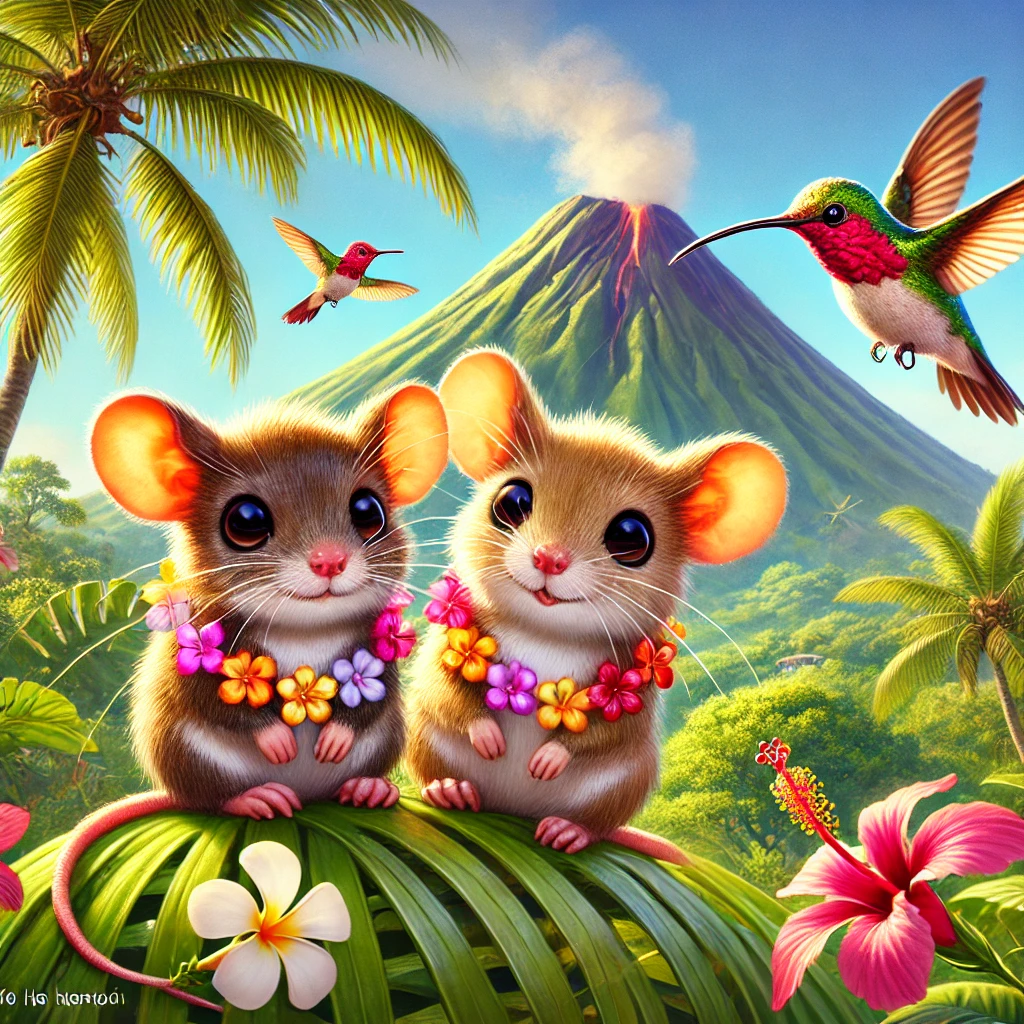 AI generated mouse on an island